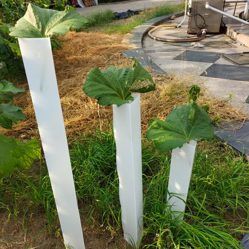 Tiub Perlindungan Pokok Anak Pokok Plastik Beralun Anti Gigitan