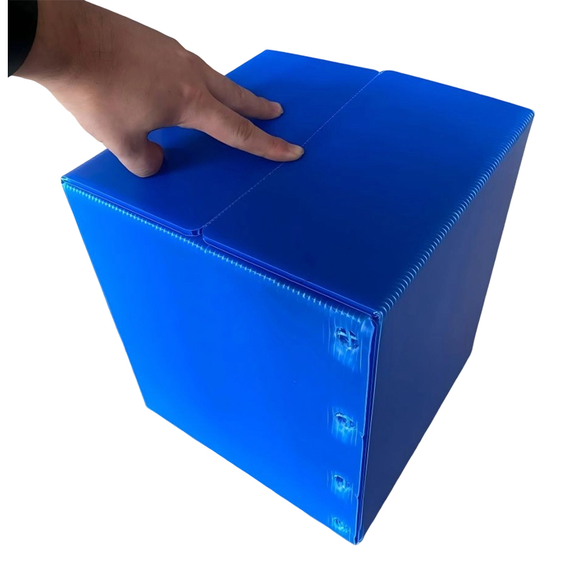 Tong Penyimpanan Plastik PP Beralun Bertindan Persegi